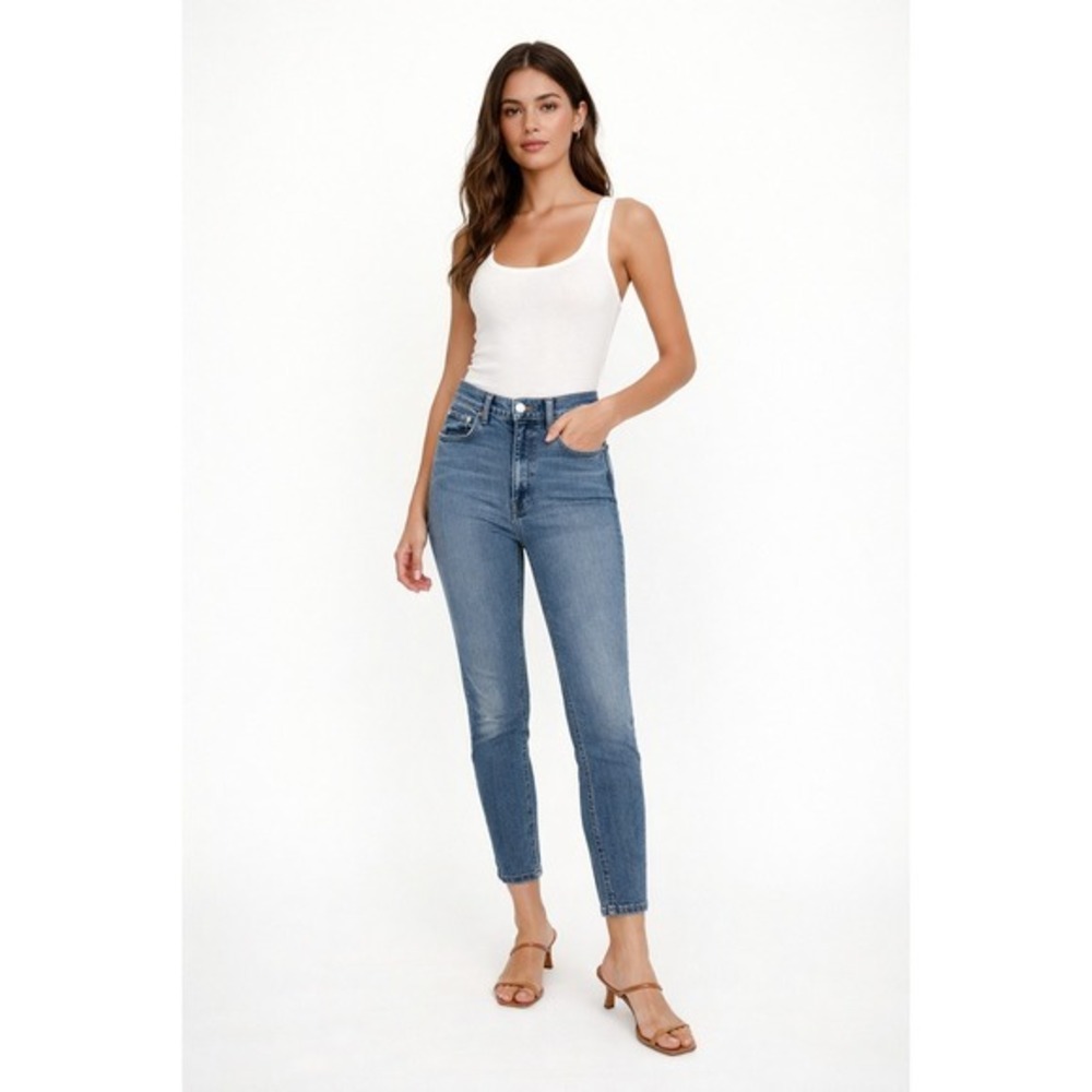 Reformation High & Skinny Jeans Rhine Wash Blue High Rise Denim Size 24